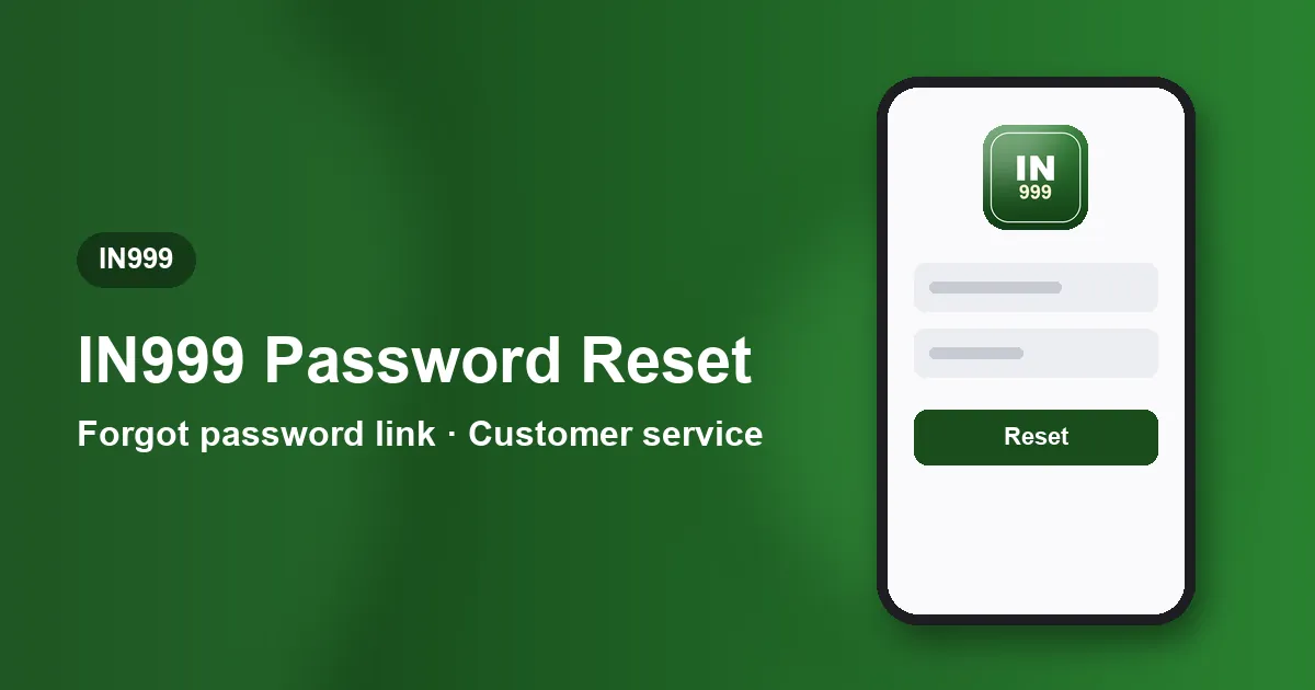 Banner titled IN999 Password Reset listing the recovery options